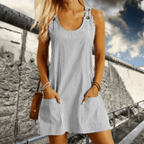 Nathalie – Vestido de Praia de Verão às Riscas