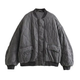 Zafrinna - Damen-Bomberjacke in Oversize