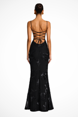 Women's Corset Floral Embroidered Wedding Guest Maxi Dress