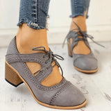Rowena – Chaussures à talons à lacets et bride en T pour femmes