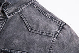 Pánska dlhá rifľová košeľa | Zapínanie na gombíky
