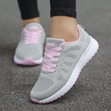 Elirah - Zapatillas casuales para caminar con cordones para mujer