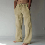 Artheon - Men Linen Baggy Trousers Relaxed Fit