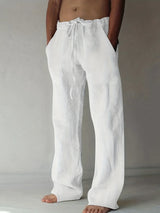 Artheon - Men Linen Baggy Trousers Relaxed Fit