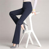 Elegant Women's Tailored High-Waisted A-Line Trousers