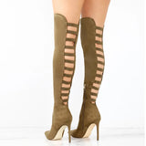 Bottes hautes à talons pour femmes au-dessus du genou