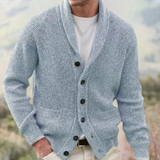Men's Vintage Wool Button Cardigan - Comfortable V-Neck Knitwear