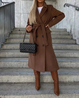 Elanvera – Cappotto lungo da donna in misto lana