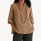 Lara | Casual Tuniek Blouse voor Dames in Luchtig Linnen voor Zomerdagen 1