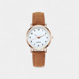 Women's Leather Watch in Rose Gold