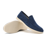 Men's Suede-Look Slip-On Loafers with Comfort Sole