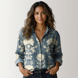 Chemise boutonnée pour femme Airy Botanical