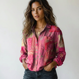Chemise boutonnée pour femme Airy Botanical