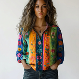 Chemise boutonnée pour femme Airy Botanical