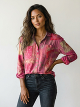 Chemise boutonnée pour femme Airy Botanical
