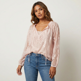 Airy Lace Blouse with Bohemian Look