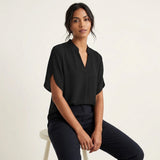 Blouse d'été à col en V pour femmes Airy