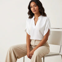 Blouse d'été à col en V pour femmes Airy