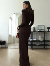 Lunarie - Rüschiges elegantes Maxikleid