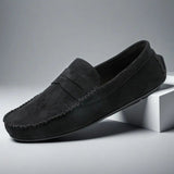 Winslow - Men's Suede Loafers with Classic Penny Design