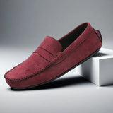 Winslow - Men's Suede Loafers with Classic Penny Design