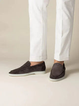 Men's Suede-Look Slip-On Loafers with Comfort Sole