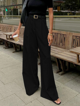 Maren | Pantaloni Donna | Gamba Larga Unita Senza Cintura