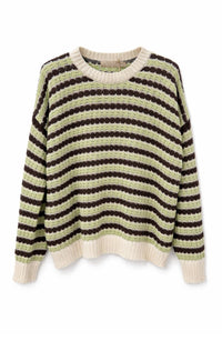 Elvarine – Pull en maille bicolore