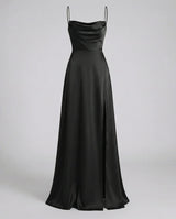 Lozendra - Robe longue élégante pour femme avec fente latérale