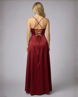 Lozendra - Robe longue élégante pour femme avec fente latérale