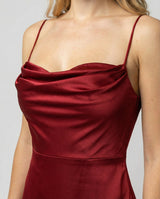 Lozendra - Robe longue élégante pour femme avec fente latérale