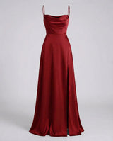 Lozendra - Robe longue élégante pour femme avec fente latérale