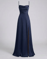 Lozendra - Robe longue élégante pour femme avec fente latérale