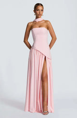 Lozendra - Strapless Flowing Maxi Dress