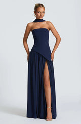 Lozendra - Strapless Flowing Maxi Dress