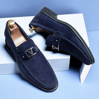 Buckle Accent Slip-On Loafers for Men