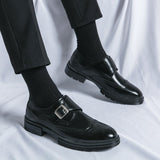 Men's Oxford Monk Strap Wingtip Brogue Shoes – Formal Style