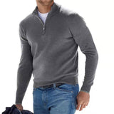 Thorellan – Wollmischpullover mit halbem Reißverschluss für Herren
