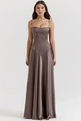 Silky Satin Floor-Length Dress