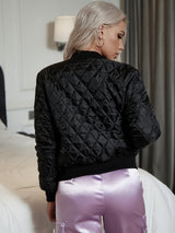 Zarelle – Chaqueta acolchada para mujer con cremallera frontal