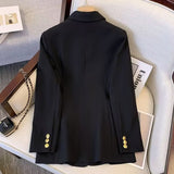 Aurevina – Double Breasted Blazer With Gold Buttons