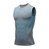 Débardeur minceur homme avec compression, soutien de la posture et tissu respirant - Idéal pour l'été