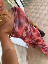 Tolinda - Robe maxi en mesh à une épaule