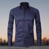 Chemise classique extensible sans plis