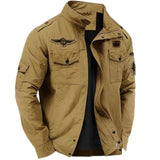 Men's Premium Structured Cargo Jacket – Military Cotton Jacket with High Collar