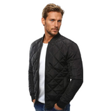 Veste bomber matelassée avec poignets côtelés pour hommes