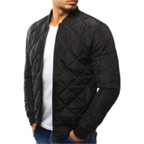 Veste bomber matelassée avec poignets côtelés pour hommes