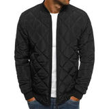 Veste bomber matelassée avec poignets côtelés pour hommes