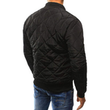 Veste bomber matelassée avec poignets côtelés pour hommes
