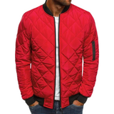 Veste bomber matelassée avec poignets côtelés pour hommes